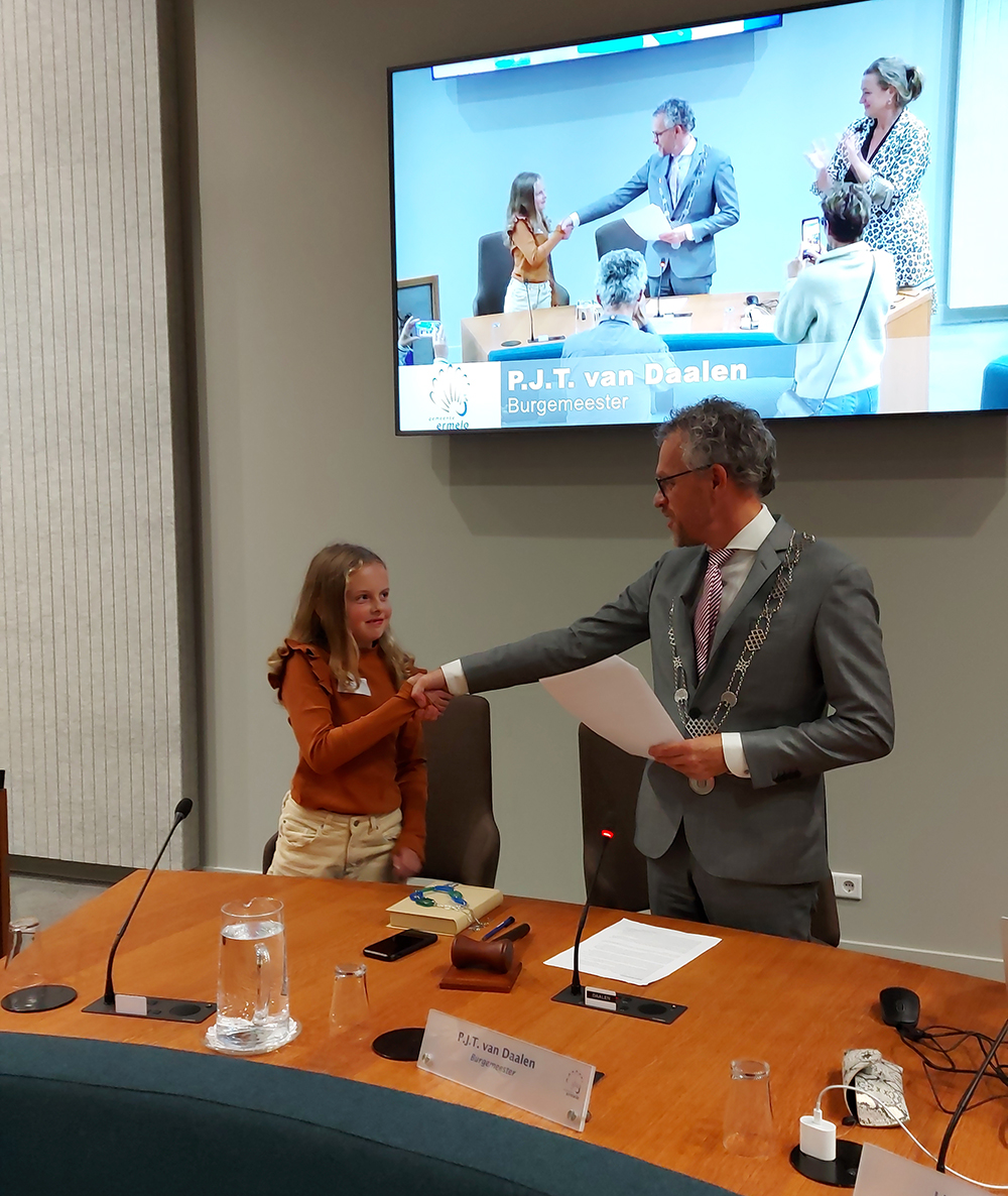 Kinderburgemeester Elsa Brasem Ermelo