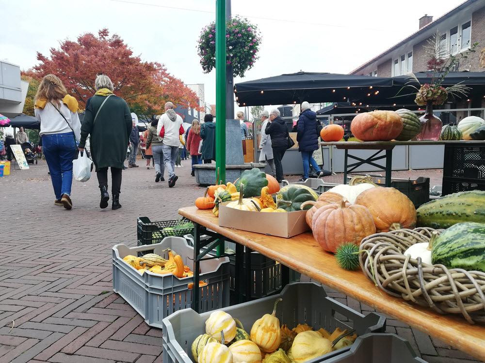 Herfstmarkt in het centrum van Ermelo 