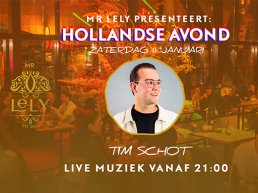 Live muziek met Tim Schot bij Mr Lely